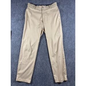 Nike Dri-FIT Mens Golf Pants 33x32 Khaki Tan Standard Fit Performance Trousers